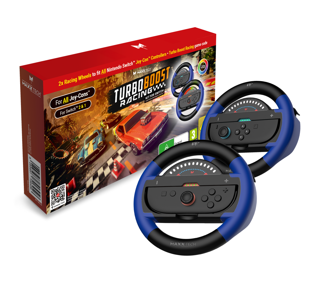 Maxx Tech - Turbo Boost Racing Kit - Nintendo Switch 1 & 2