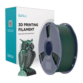 Sunlu PLA+ Silk Dual Color filament – sort/grøn, 1,75 mm, 1 kg