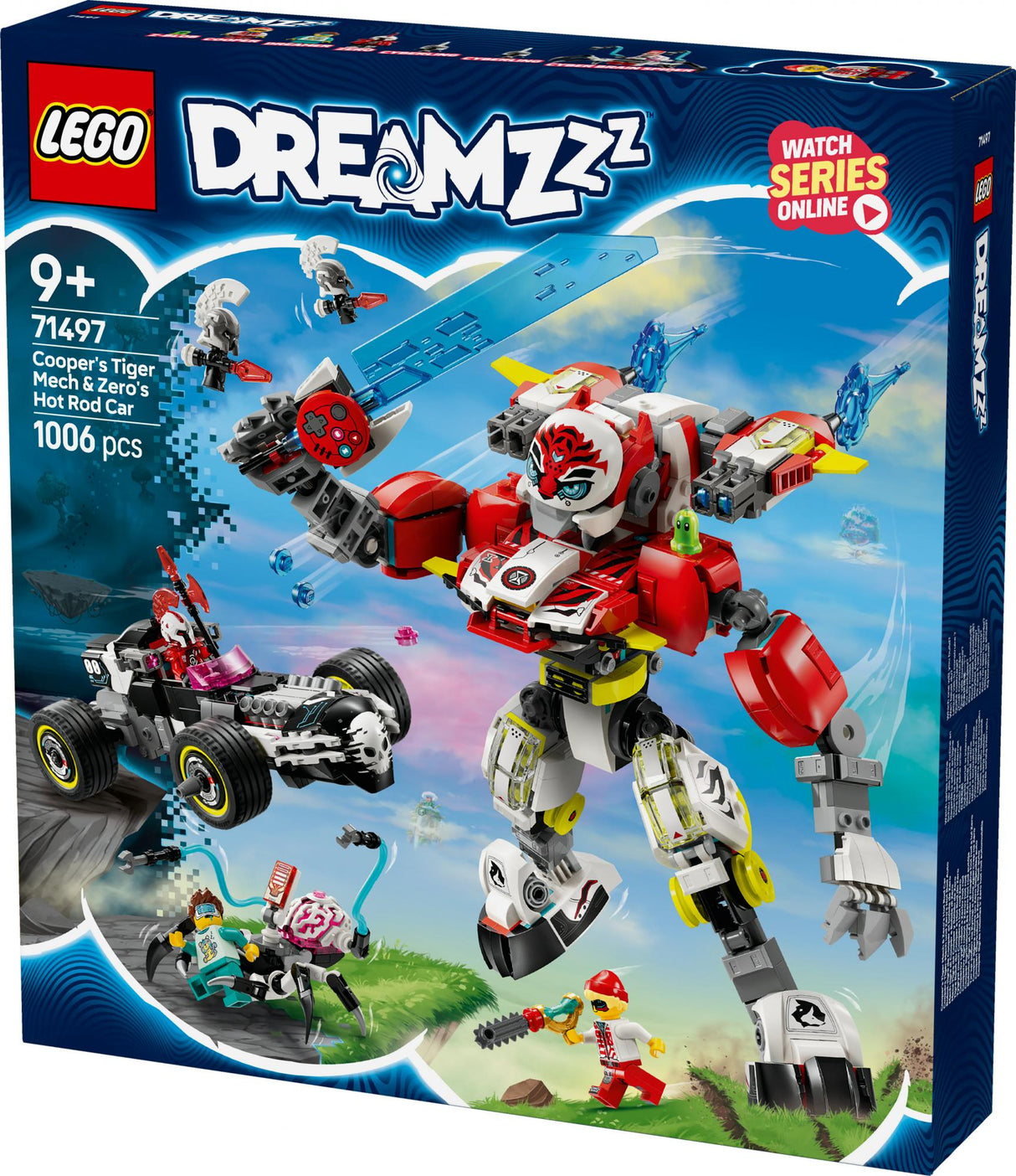 LEGO 71497 DREAMZzz Cooper's Tiger Mech and Zero's Hot Rod car LEGO