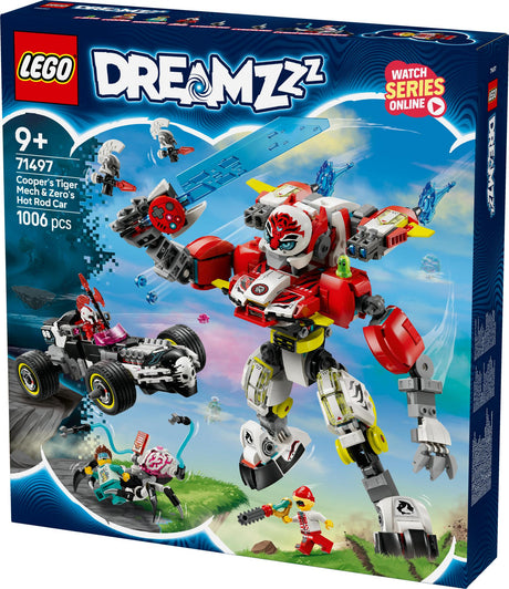 LEGO 71497 DREAMZzz Cooper's Tiger Mech and Zero's Hot Rod car