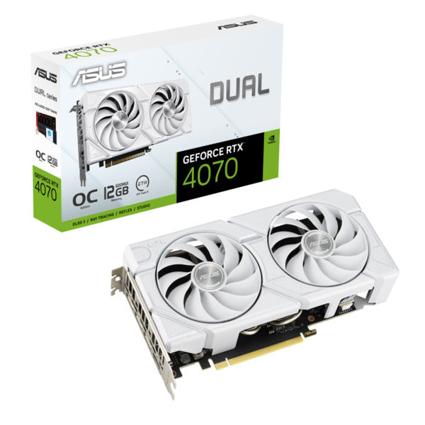 ASUS GeForce RTX 4070 12GB GDDR6X DUAL EVO WHITE EDITION ASUS