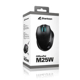 Sharkoon OfficePal M25W trådløs mus – sort, 4.000 DPI, USB-C – billede 9