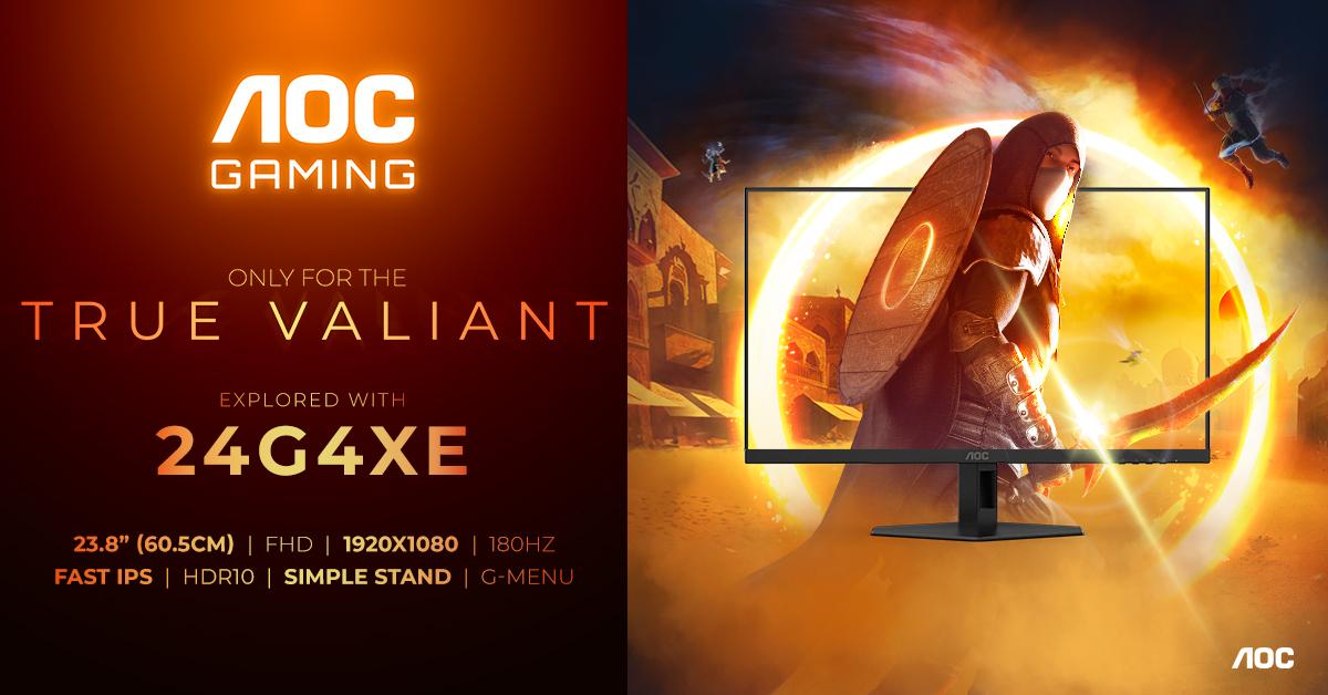 AOC 24G4XE 23,8“ 1920x1080/16:9/300 cd/m²/1 ms/HDMI, DisplayPort, Headphone out AOC