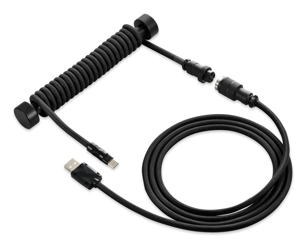 Sort Sharkoon SKILLER SGK50 Aviator kabelsæt med spiral og metalsamling