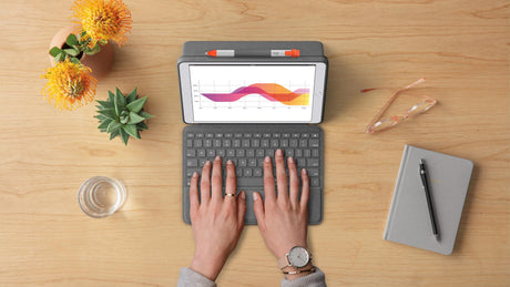 Logitech - Combo Touch for iPad 7th generation - GRAPHITE Nordic