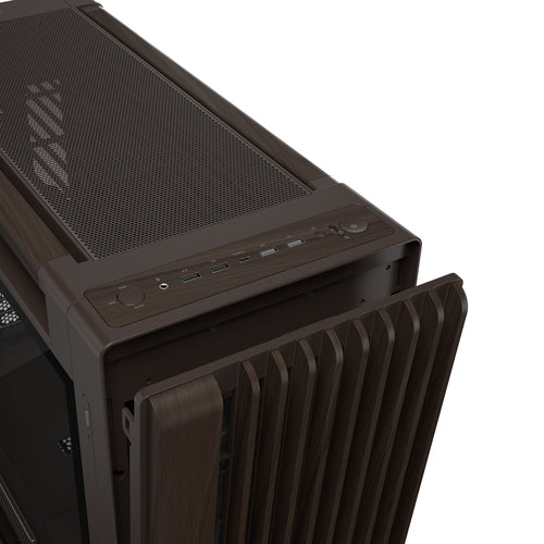 ASUS ProArt PA602 Wood Edition Retro Brown - Tempered Glass Panel – nærbillede af produktets detaljer (vinkel 2)