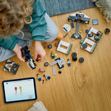 LEGO City 60457 – Specialværksted for politibiler – klodser og bildele under byggeri