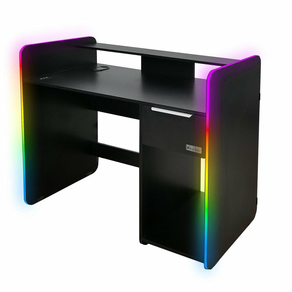 XROCKER ELECTRA DESK - BLACK WITH BLACK LED XROCKER