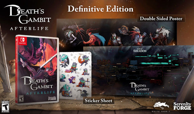 Death’s Gambit: Afterlife Definitive Edition – fysisk Switch-spil, plakat og klistermærker