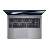 ASUS ExpertBook P3 PM3606CKA-MB0196X Copilot+ PC – taster og arbejdsflade set ovenfra; tastaturlayout illustrativt