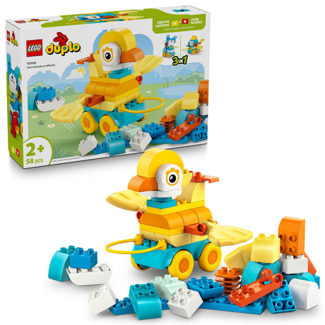 LEGO 10448 DUPLO Town Animals on Wheels 3-in-1 Set, Construction Toy LEGO
