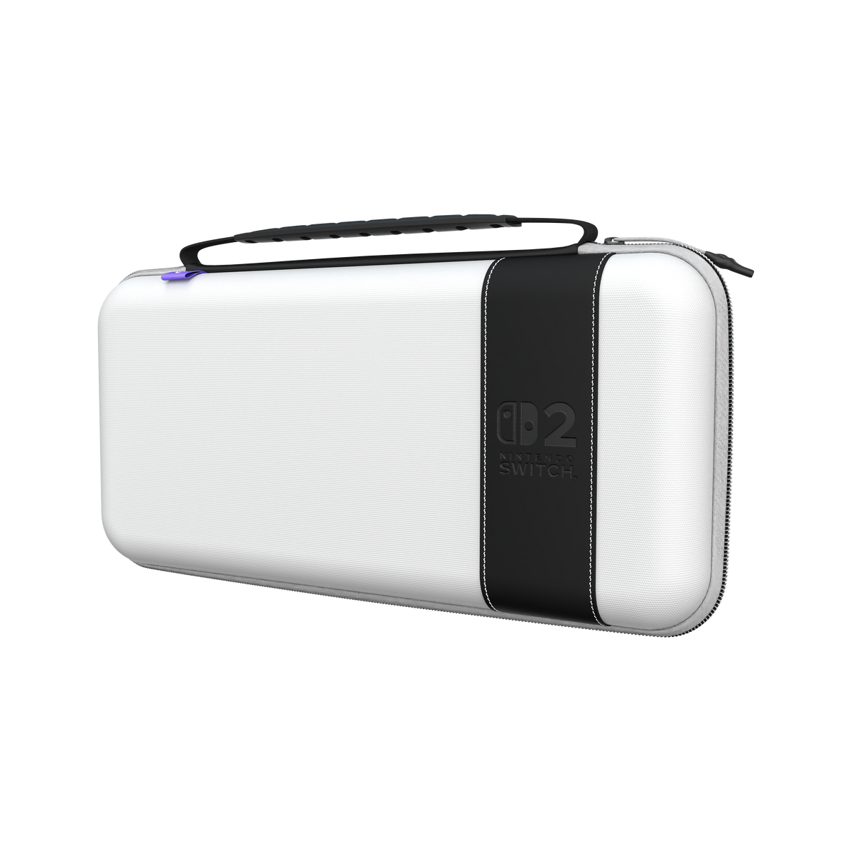 Turtle Beach PlayTrek – Switch 2-etui – Stellar White – hvidt rejseetui skråt forfra