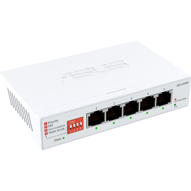 ASUS QG-U1050 – 5-port 2,5G-switch – Hvid