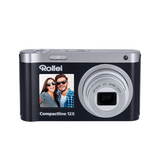 Rollei Compactline 12X – Zoomkamera med selfiedisplay – Front med ekstra selfiedisplay