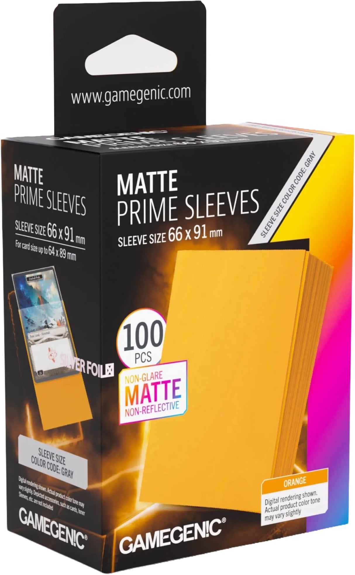 Gamegenic - Matte Prime Sleeves 100 pcs - Orange (GGS10156ML)