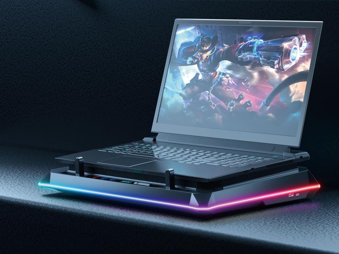 Conceptronic THYIA03B Gaming Notebook Cooler with USB Hub CONCEPTRONIC