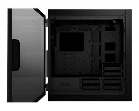 MSI MPG SEKIRA 500G – sort PC-kabinet – indvendigt rum med åbent sidepanel