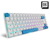 Sharkoon SKILLER SGK50 S3 PBT (white/light blue, DE layout, Gateron G Pro 3.0 Yellow) Sharkoon
