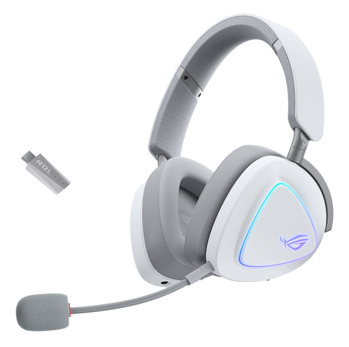 ROG Delta II i hvid med trådløs USB-C-modtager
