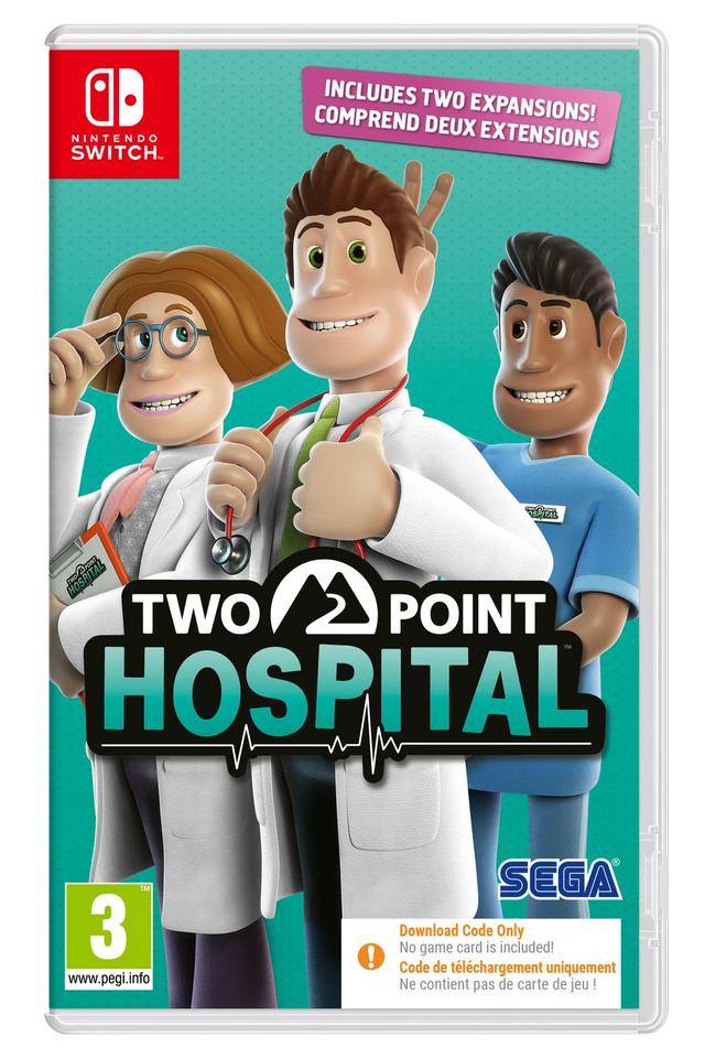 Two Point Hospital Switch Code in a Box – Æske med downloadkode