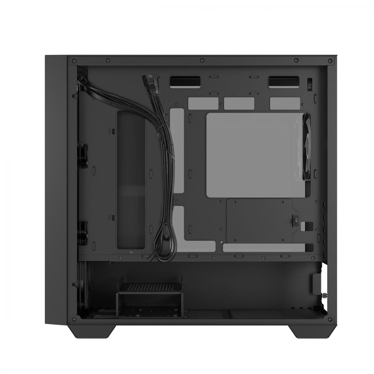 ASUS A21 PLUS mATX Case with 4 Pre-installed ARGB Fans, BTF support - Black ASUS