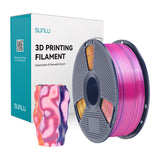 Sunlu PLA+ Silk Tri-Color filament – rød/gul/blå, 1,75 mm, 1 kg