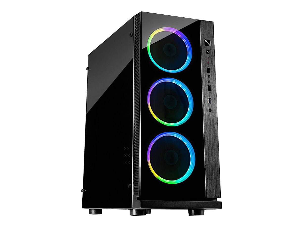 Inter-Tech W-III RGB Tårn ATX Ingen strømforsyning Sort