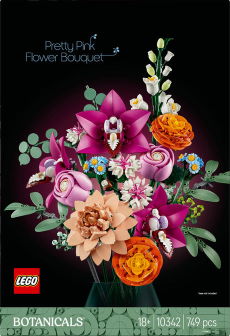 LEGO 10342 Botanicals Beautiful Pink Bouquet