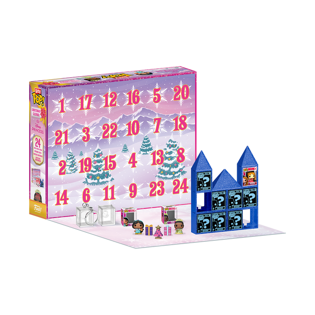 Funko Bitty Pop! Disney Princess julekalender – 24 dage – 87001 – åben kalender med figurer og udstillingsdele