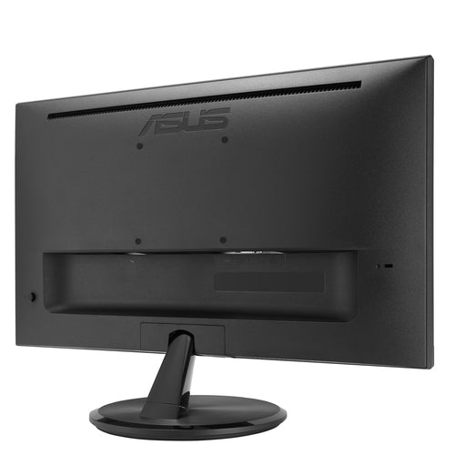 ASUS VP229HF – bagside set skråt med VESA-monteringshuller