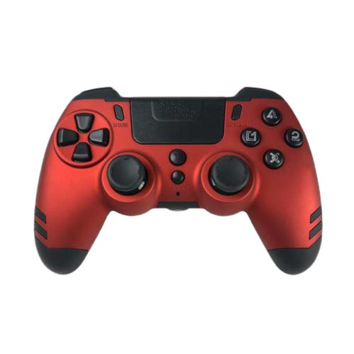 Steelplay MetalTech – rød trådløs controller til PS4 og PC – forside