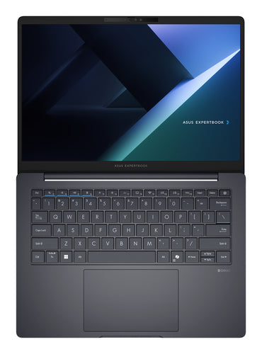 ASUS ExpertBook B5 G2 B5405CAA-NZ0409X – taster og arbejdsflade set ovenfra (vinkel 2); tastaturlayout illustrativt