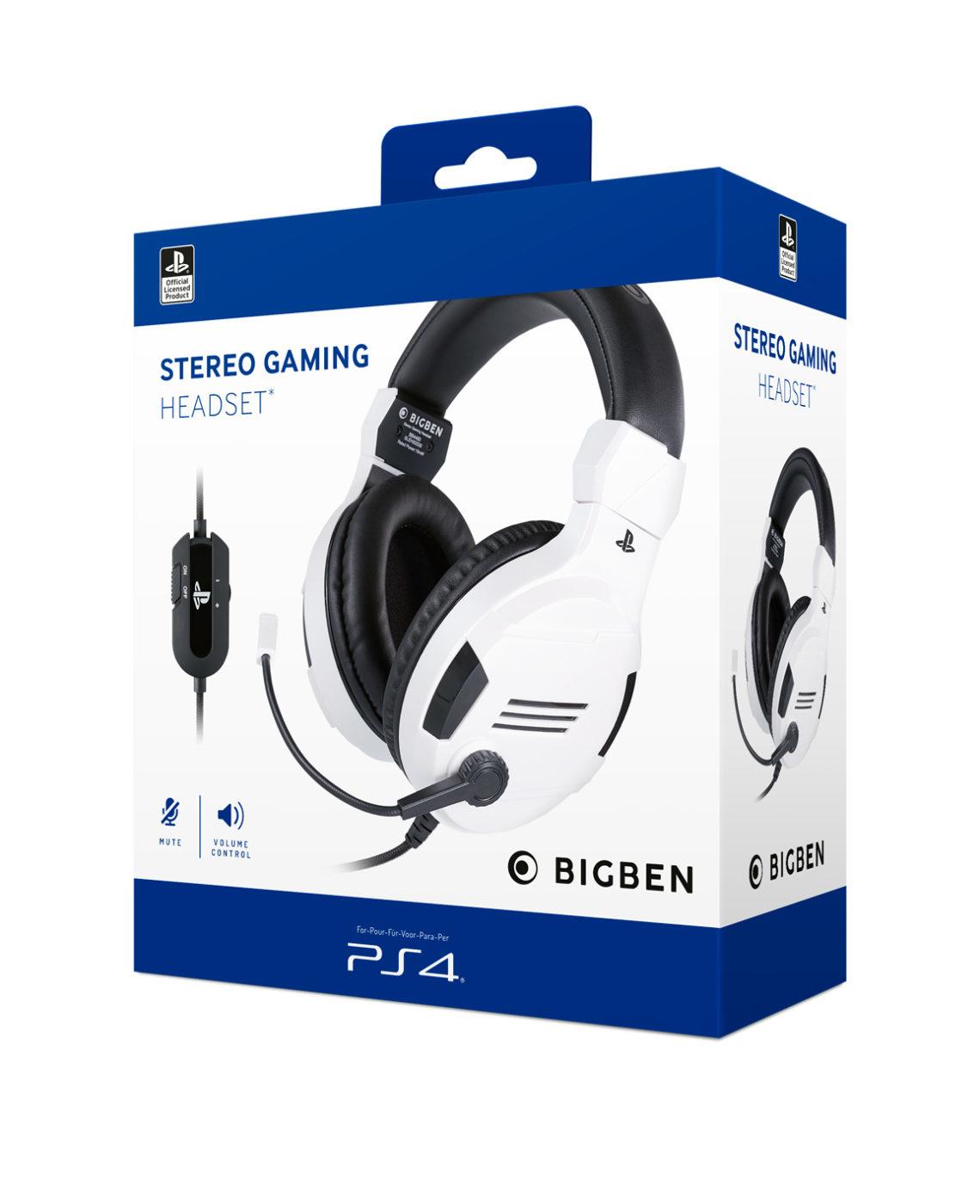 ﻿Playstation 4 HW Bigben Stereo Gaming Headset v3 (White)