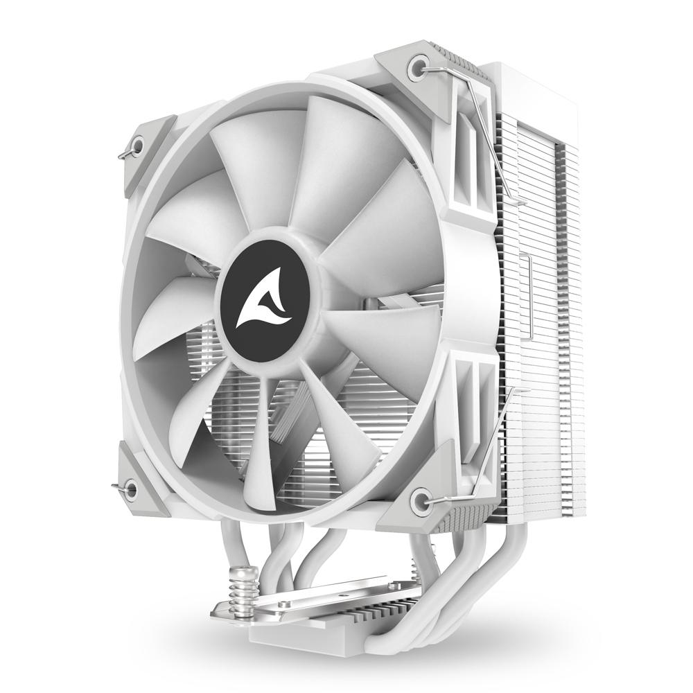Sharkoon A40 RGB CPU-køler – hvid, 120 mm, 4 heatpipes – billede 5