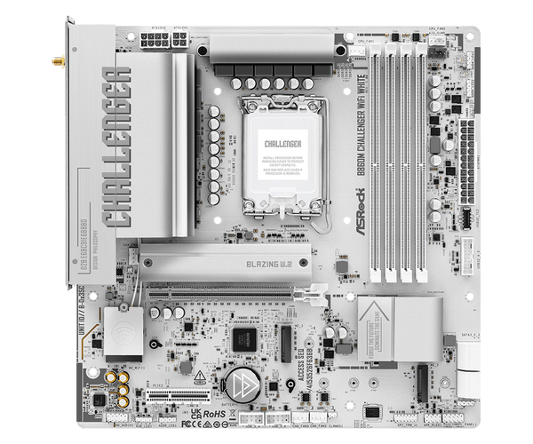 ASRock B860M Challenger WiFi White bundkort - LGA1851, DDR5