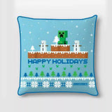Minecraft Happy Holidays Pudebetræk – 40x40 cm (Velour) Mojang