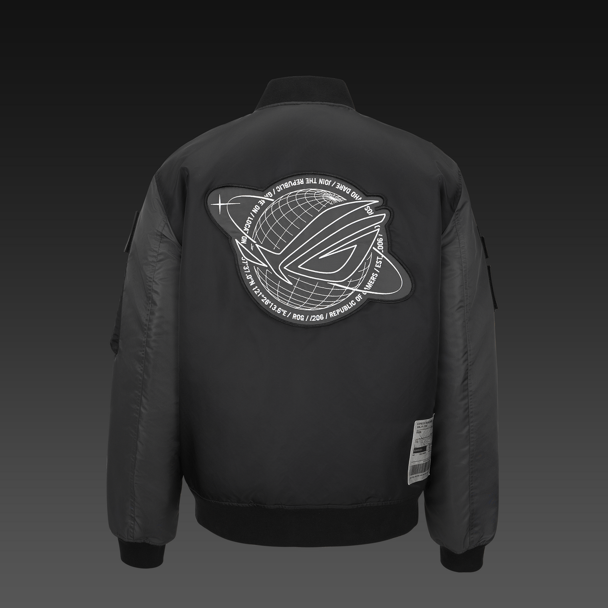 ASUS ROG COSMIC BOMBER JACKET - Regular Fit - Sort Grå