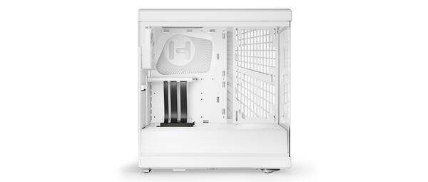HYTE Y40 Snow White  Miditower - Panoramic Glass Veil, included PCIe 4.0 riser cable, 2 included fans