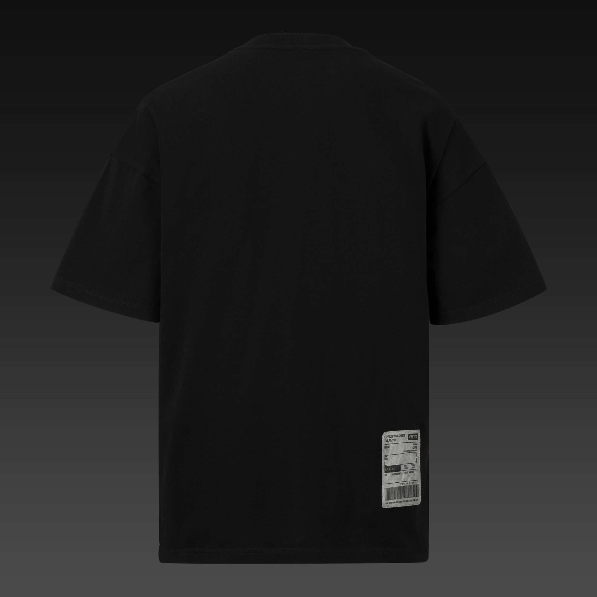 ASUS ROG COSMIC WAVE T-Shirt - Drop Shoulder Fit - Sort