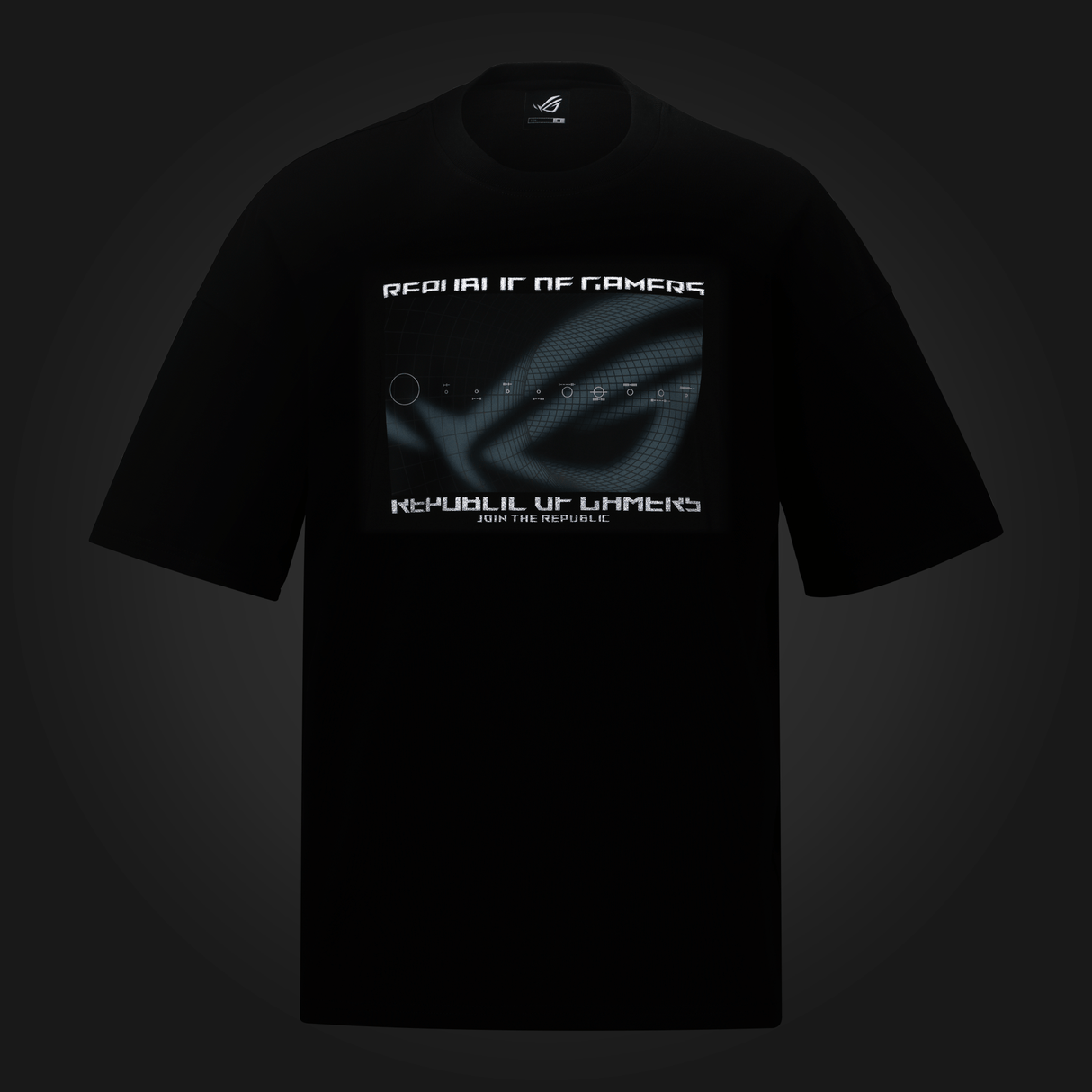 ASUS ROG COSMIC WAVE T-Shirt - Drop Shoulder Fit - Sort