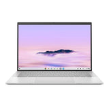 ASUS ExpertBook CX54 i Fog Silver med åben touchskærm, set forfra