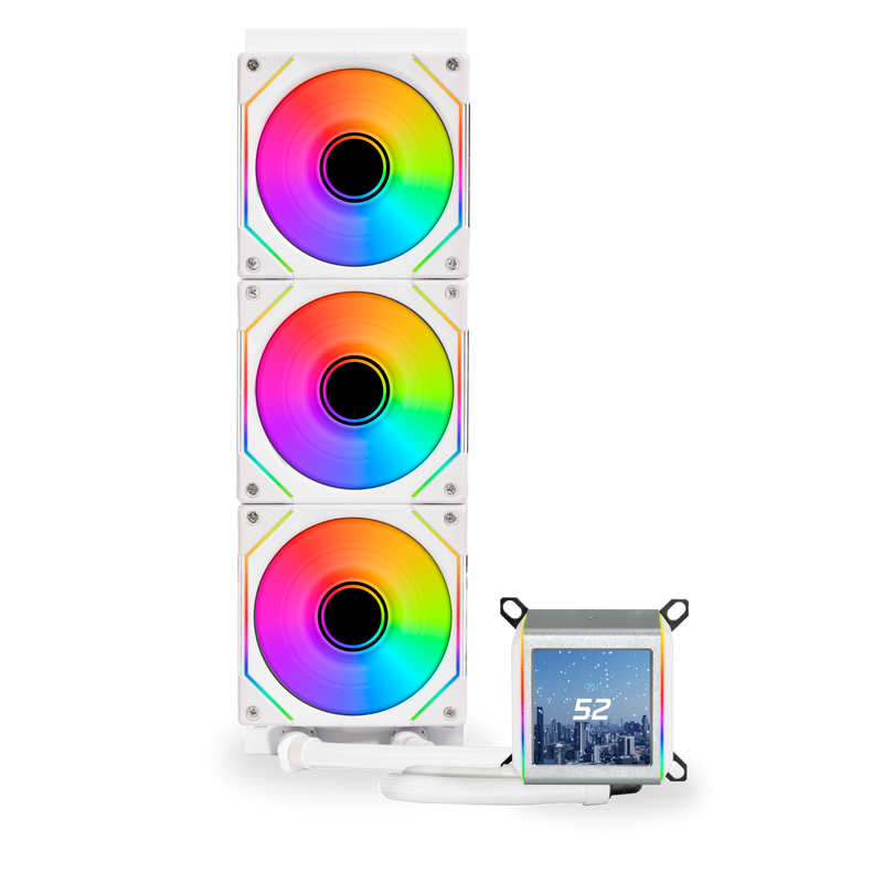 Lian Li Galahad II LCD INF 360 Hvid - Vandkøler, 360mm