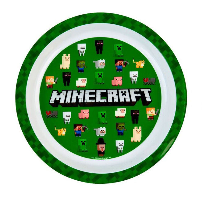 Minecraft Plastik Tallerken - 21 cm Minecraft