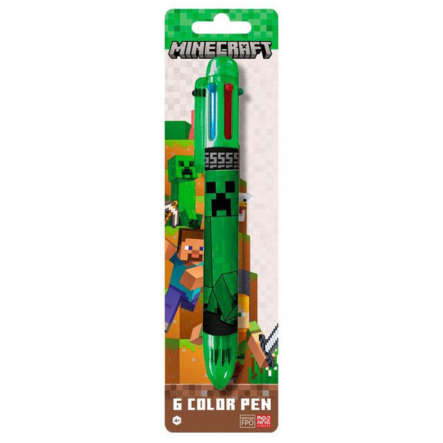 Minecraft Kuglepen - Boom - 6 Farver Minecraft