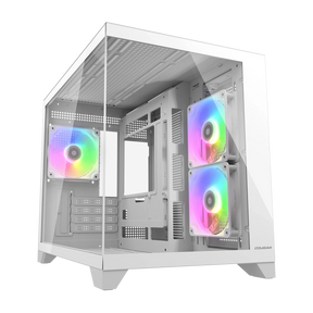 COUGAR FV150 Mini RGB kabinet i hvid med tre blæsere