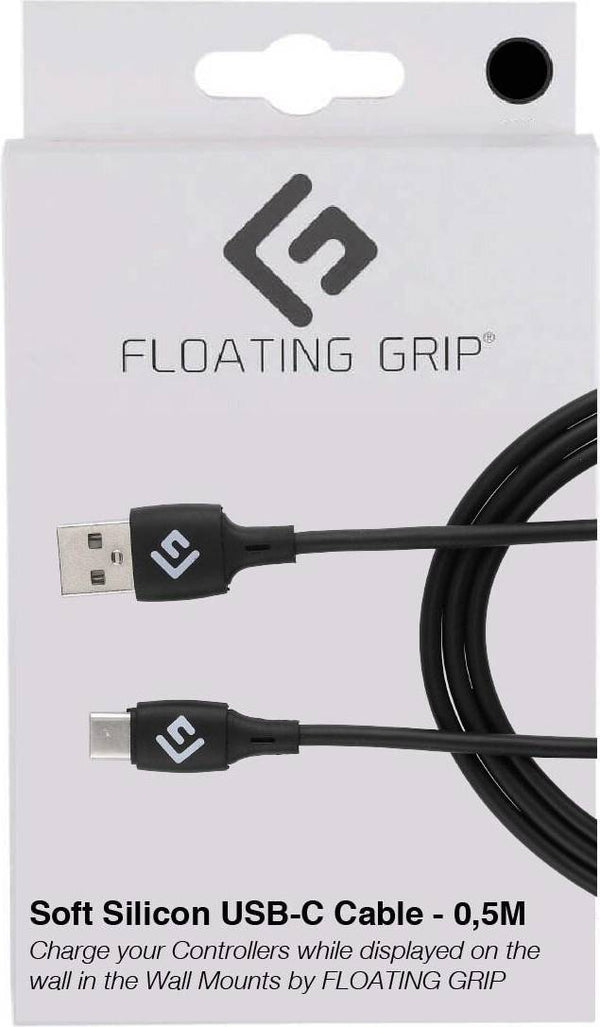 Floating Grip 0,5M Silicone USB-C Cable (Sort)