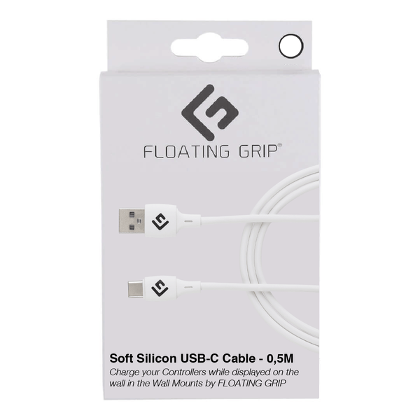 Floating Grip 0,5M Silicone USB-C Cable (Hvid)