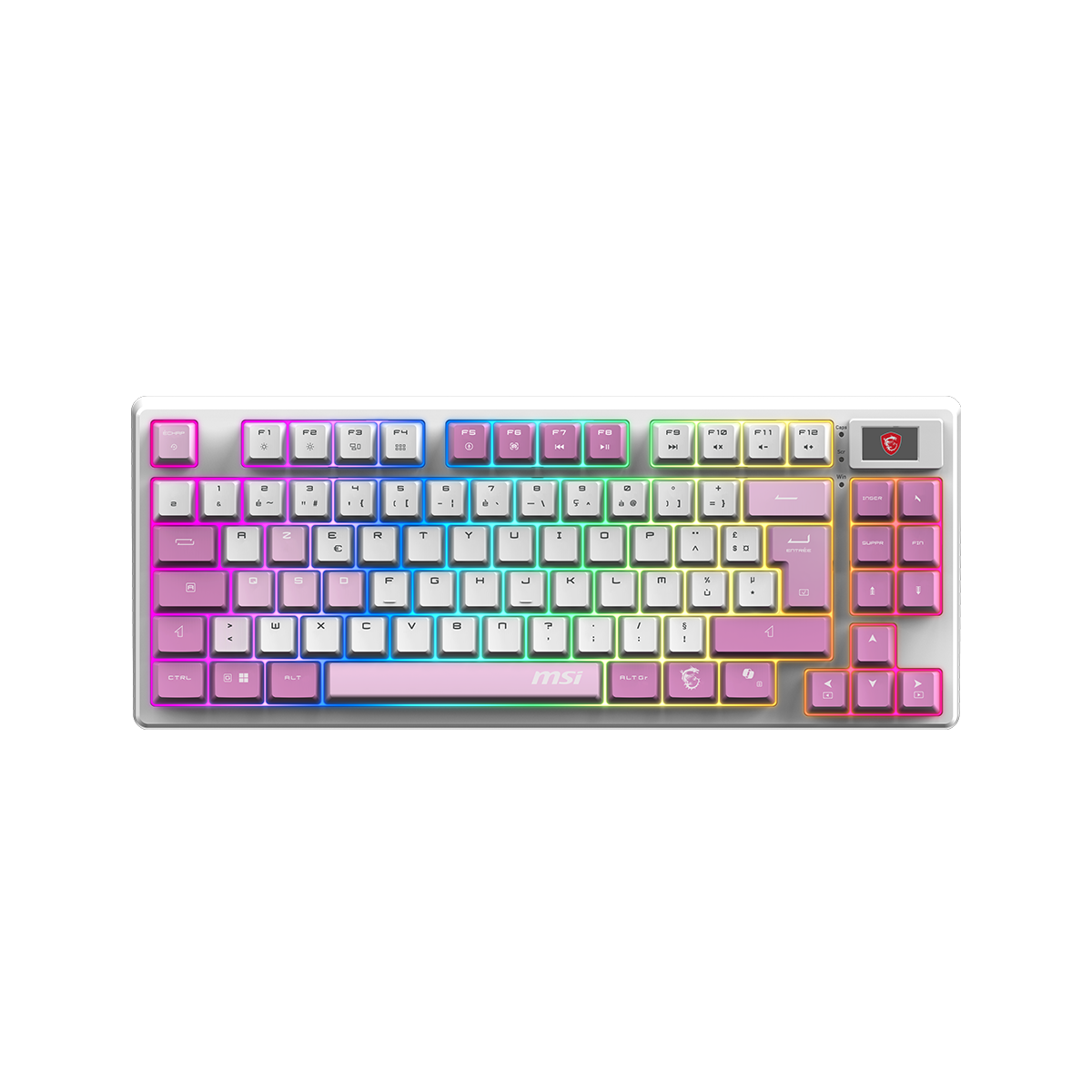 MSI FORGE GK600 TKL WIRELESS VIOLET tastatur - fransk AZERTY - fransk AZERTY-layout