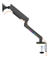 Premium RGB Single Monitor Arm - Sort - Justerbar - 17-32" DELTACO