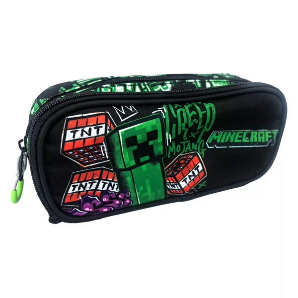 Minecraft Metro Art Pennfodral – 2 Fack, 23,5 cm (Svart)